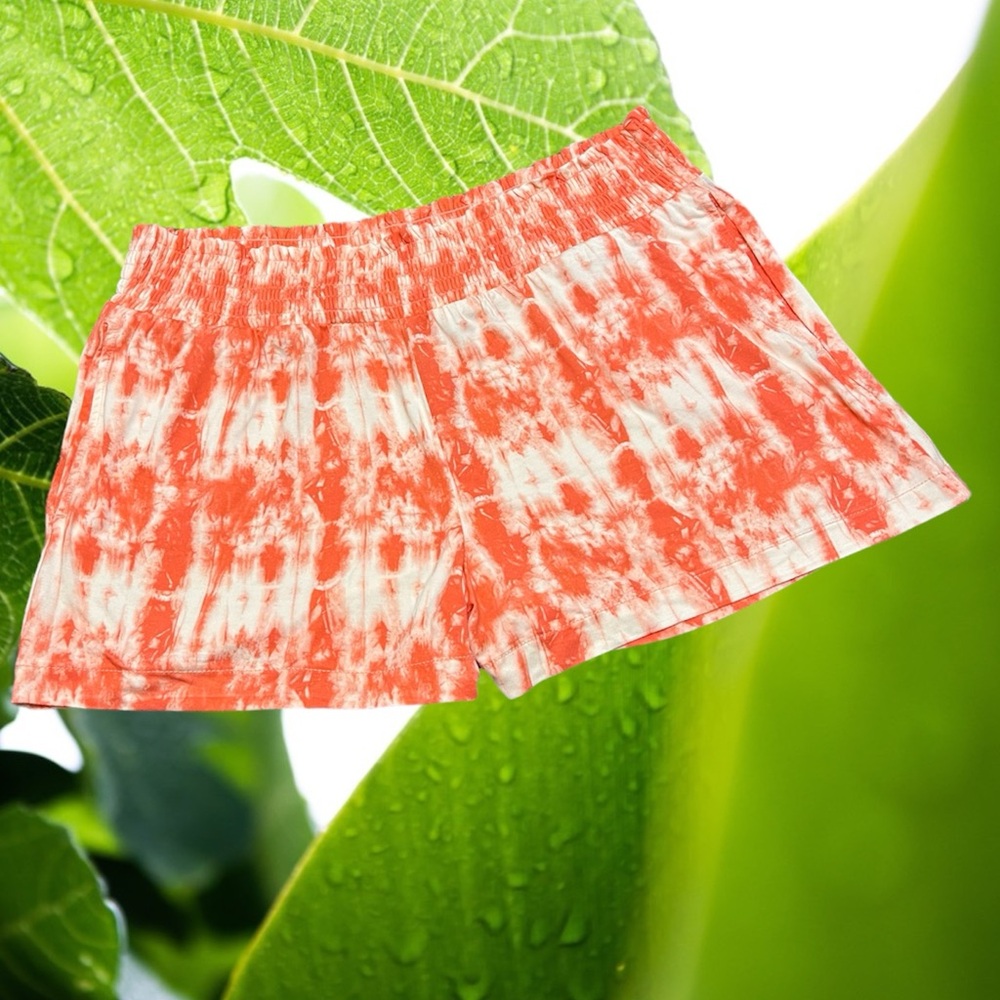 Tie Dye Elastic Waist Pull On Shorts XL